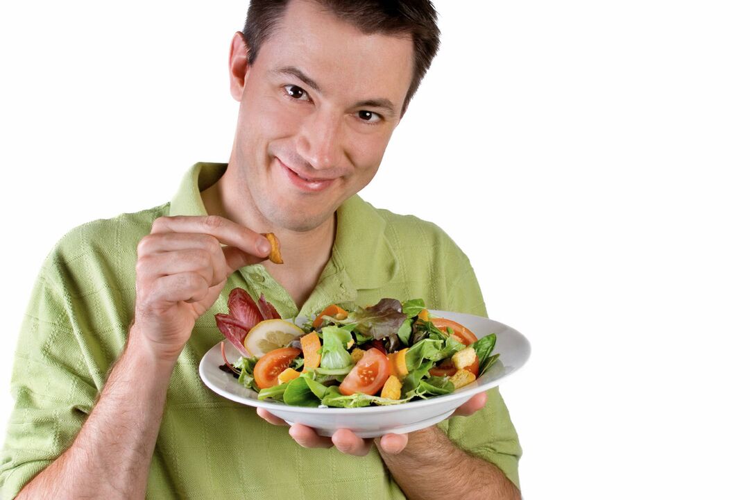人吃蔬菜沙拉的效力